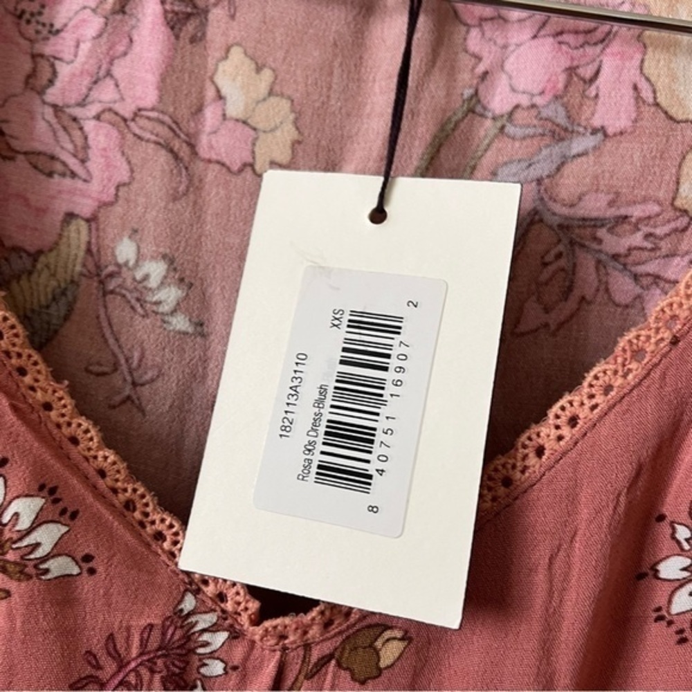 Spell and the Gypsy Collective Pink Floral Rosa 90s Mini Dress - Picture 7 of 12